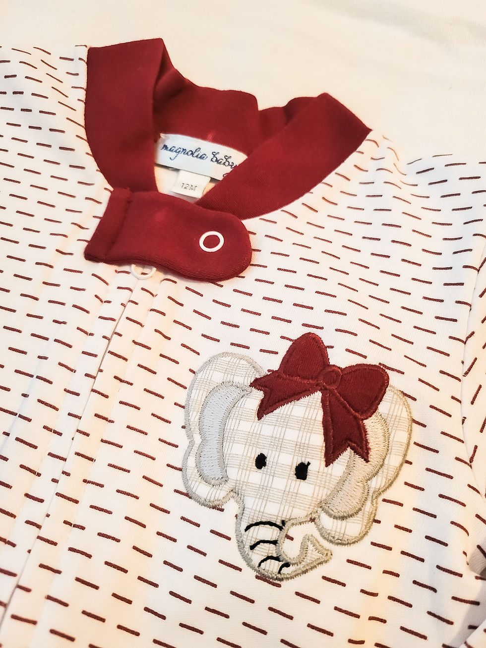Thumbnail: Let's Go Elephants! Babygrow (Zip-up)
