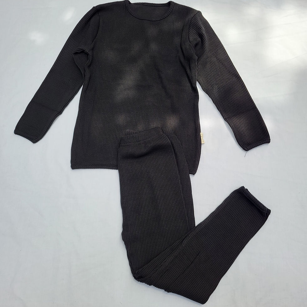 Thumbnail: Ribbed Vegan Top and Trousers Set