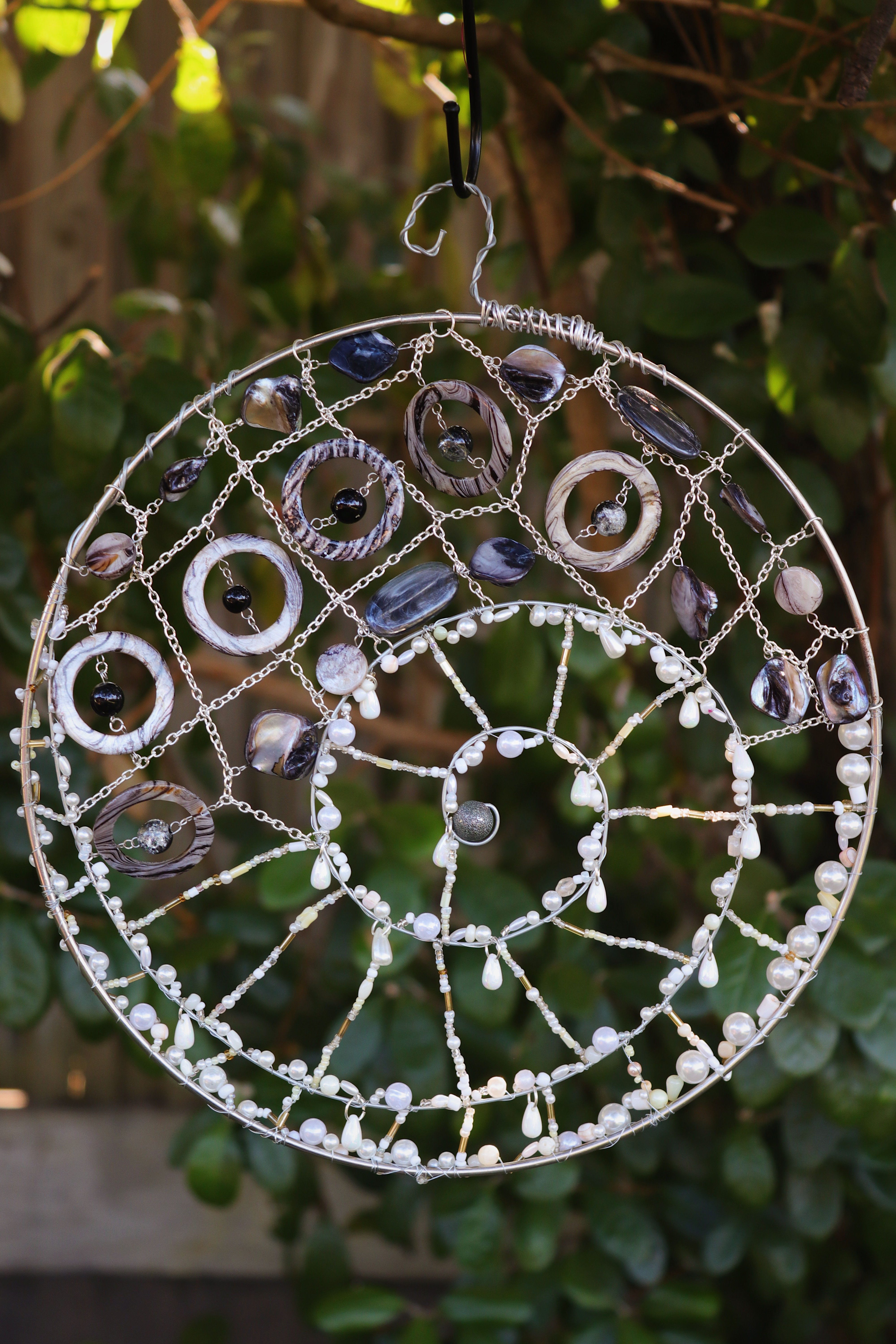 Beaded Ocean Pearl Suncatcher