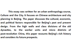 Beijing: Past, Present, and Future