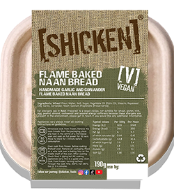 Thumbnail: [SHICKEN] Garlic & Coriander Flame Baked Naans 190g [vegan] - Serves 2 - Mild