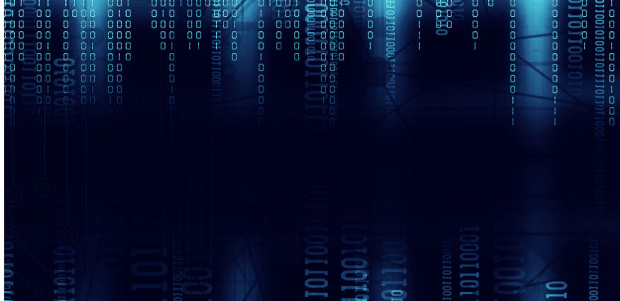 Abstract blue digital code background