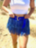Blue Rhinestone Skort