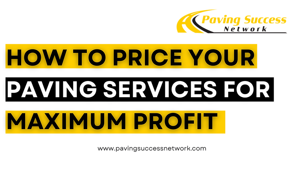 How to price your asphalt paving services