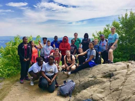 EVkids campers on a summer hike, a CCT client