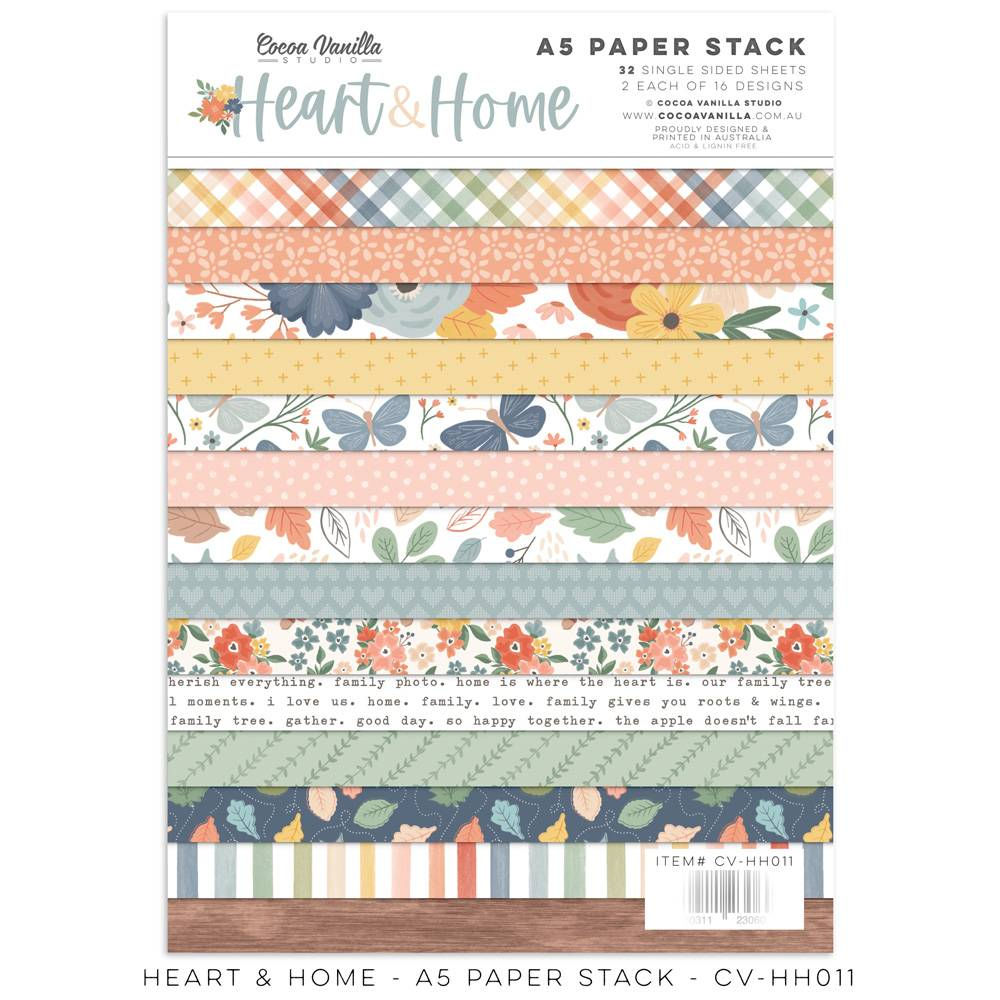 HEART & HOME - A5 PAPER STACK