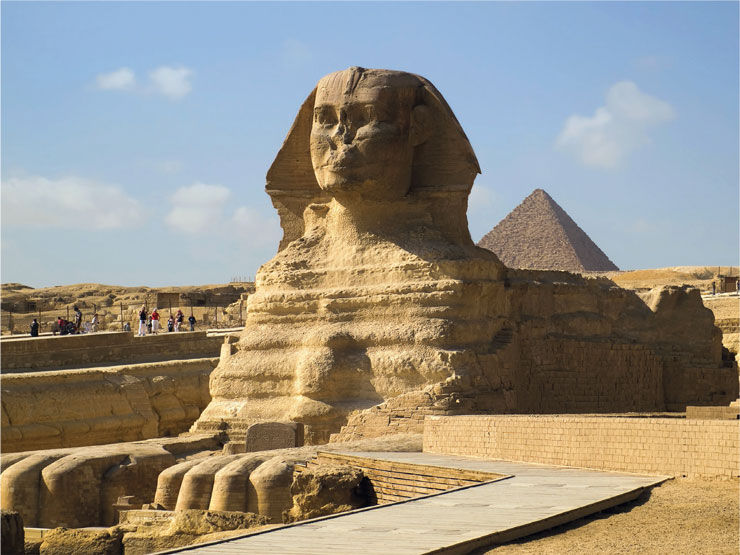 The Great Sphinx of Giza, "The Father of Dread" at the Funerary Complex of Khafre.