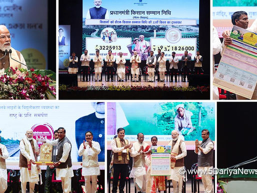Prime Minister Modi inaugurates and lays foundation stones for development projects worth ₹19,480 crore in Guwahati, Assam