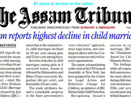 Assam report highest decline in child marriages