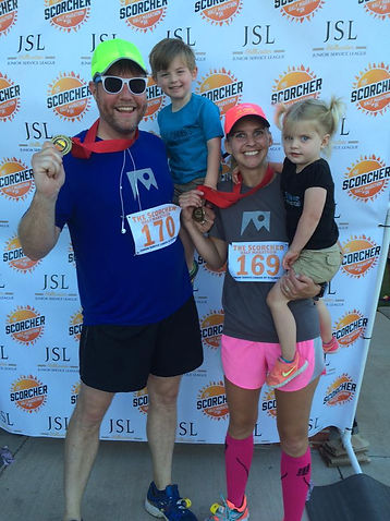 The Parks after a successful day at the Scorcher 13.1!