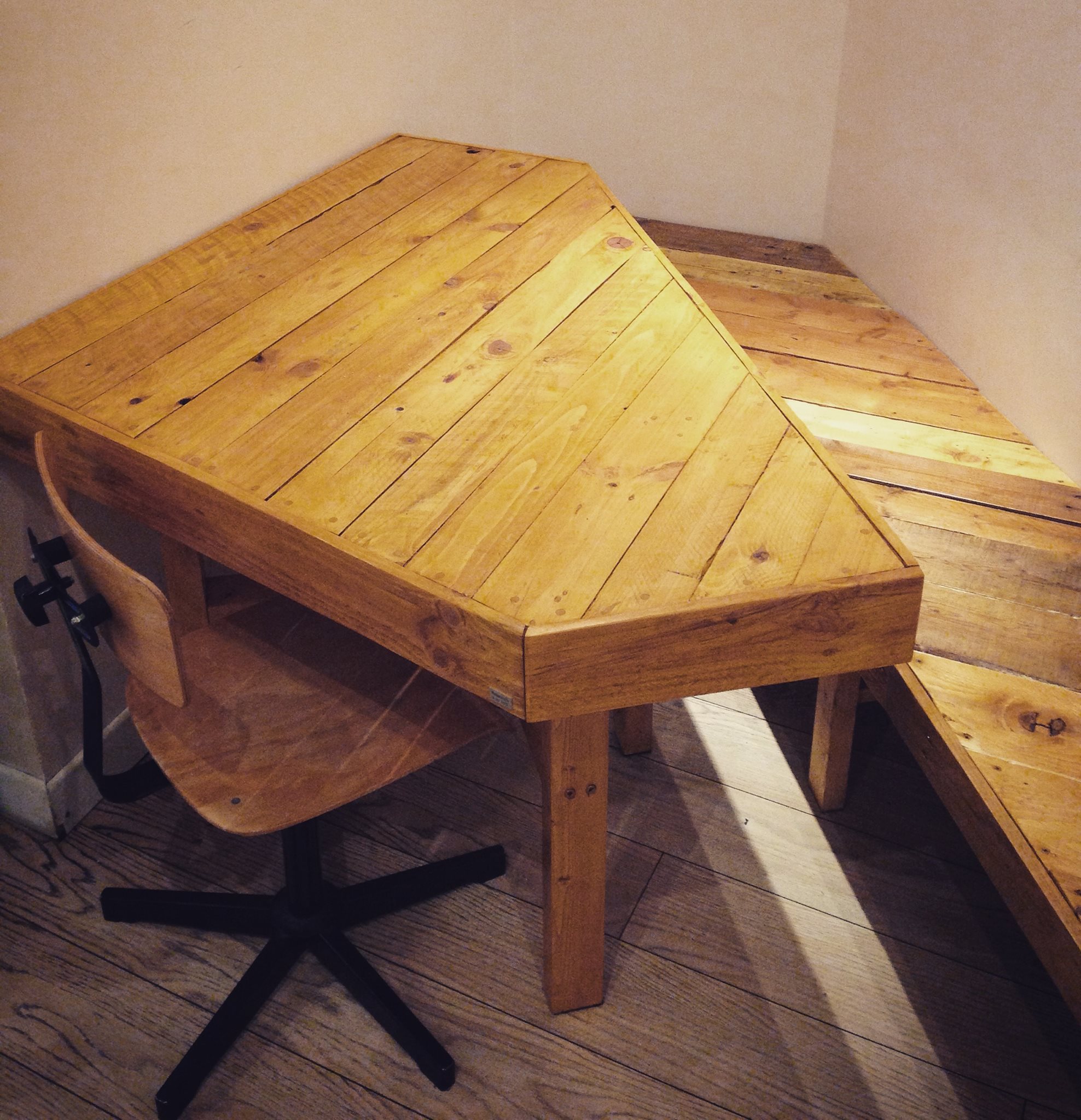 Table et banc en palette