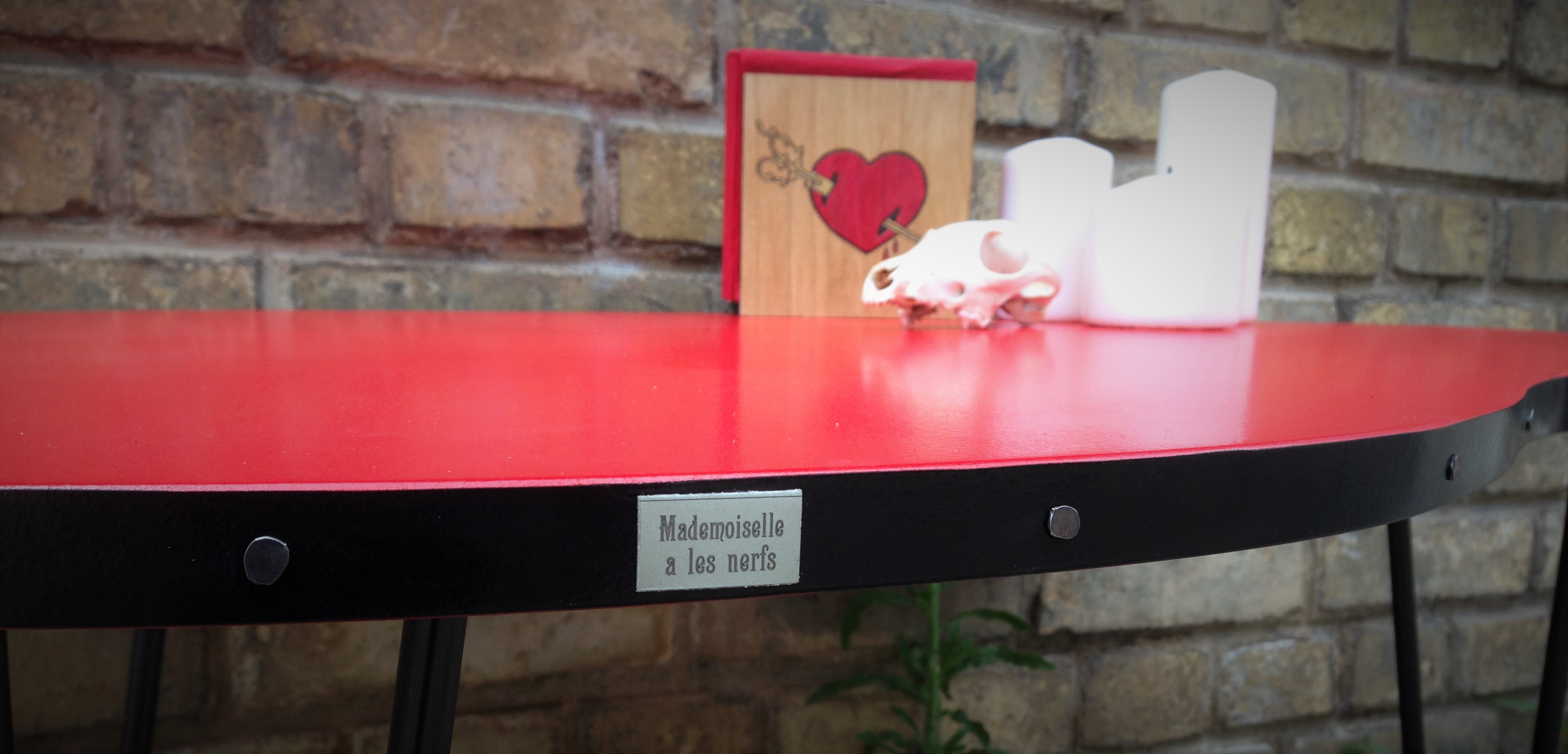 Table basse Haricot red