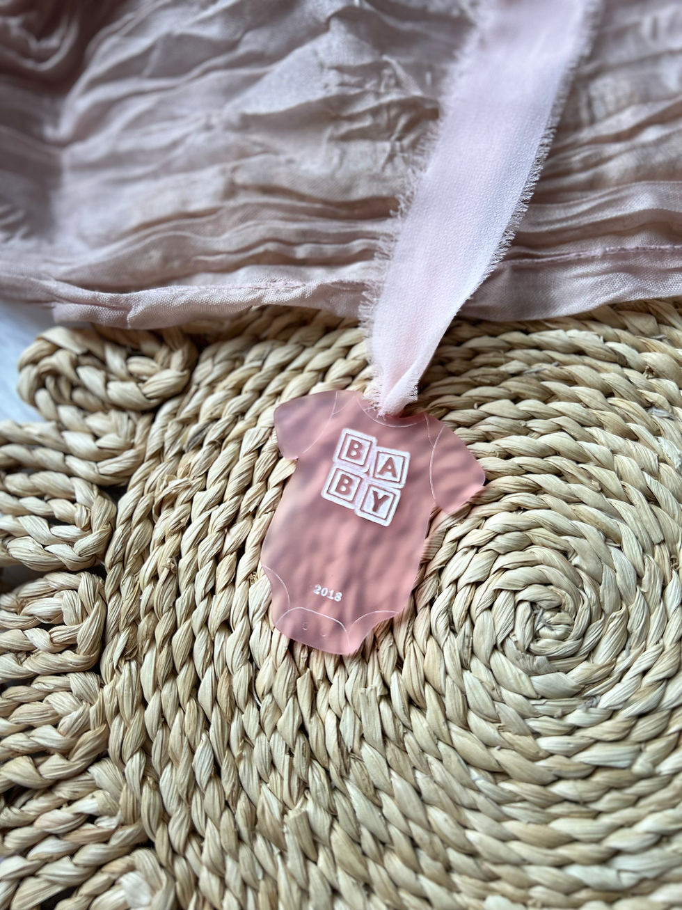 Thumbnail: Onsie Frosted Baby Ornament 