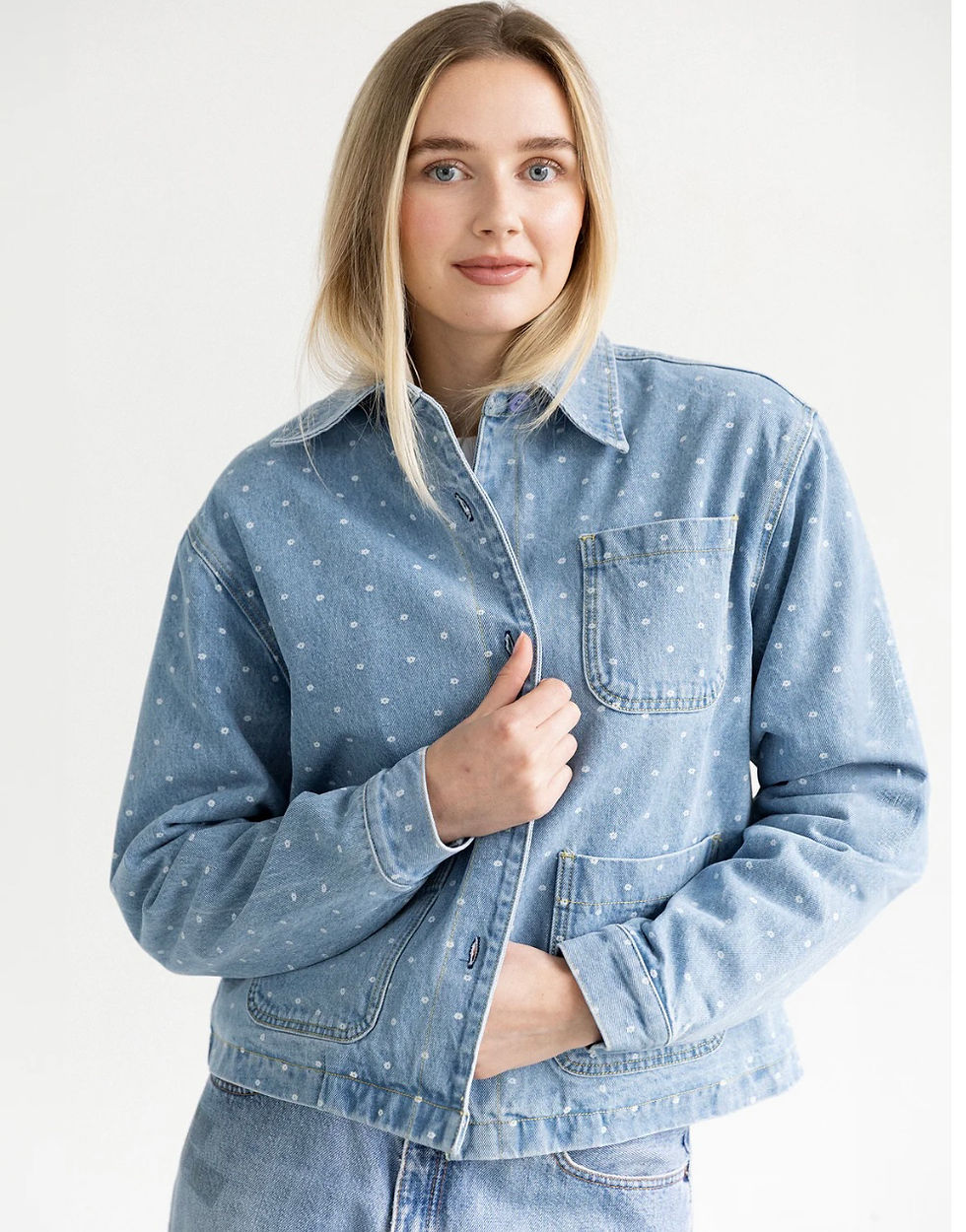 Thumbnail: Floral Denim Jacket