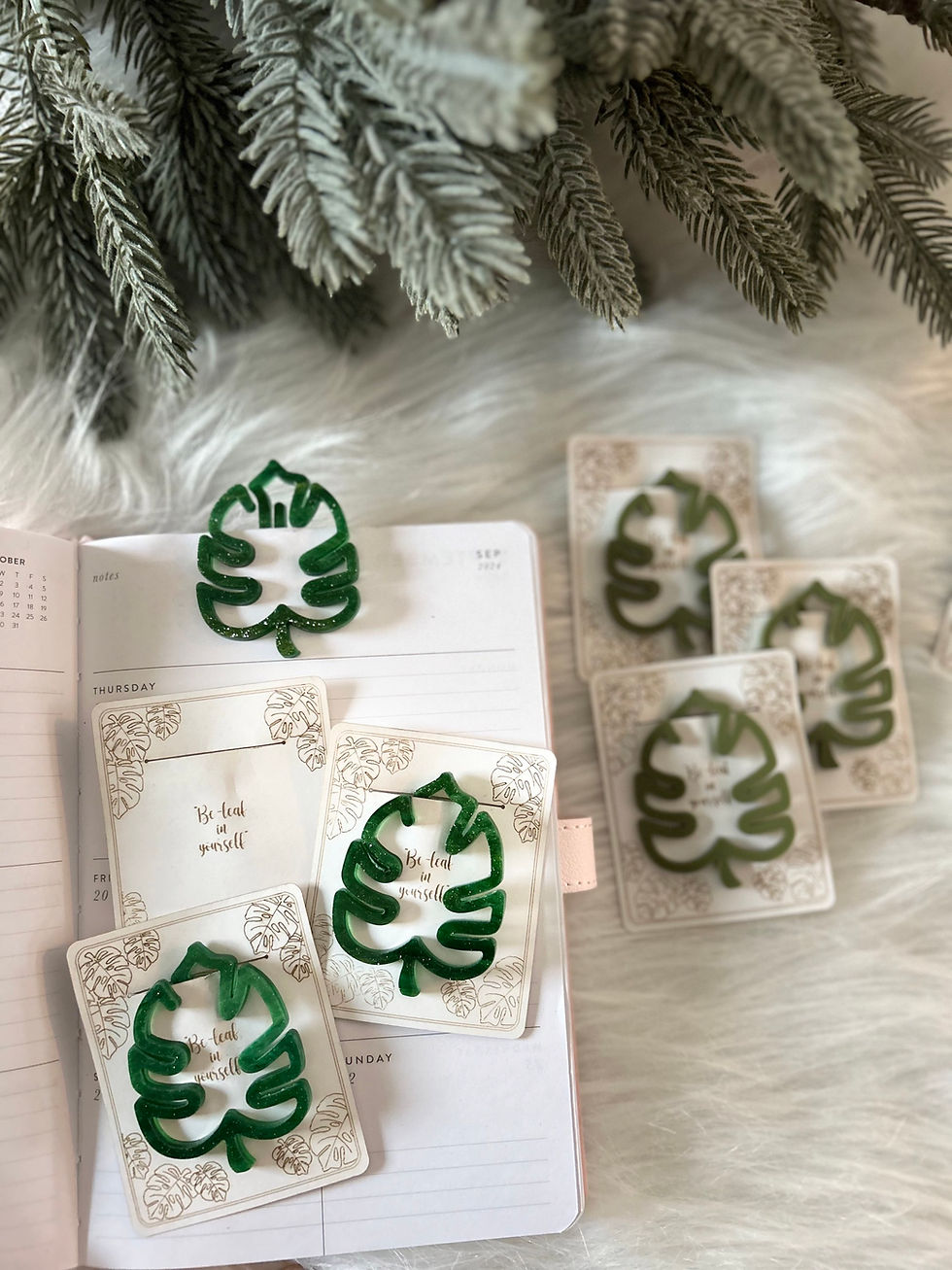 Thumbnail: Acrylic Monstera Leaf Bookmark 