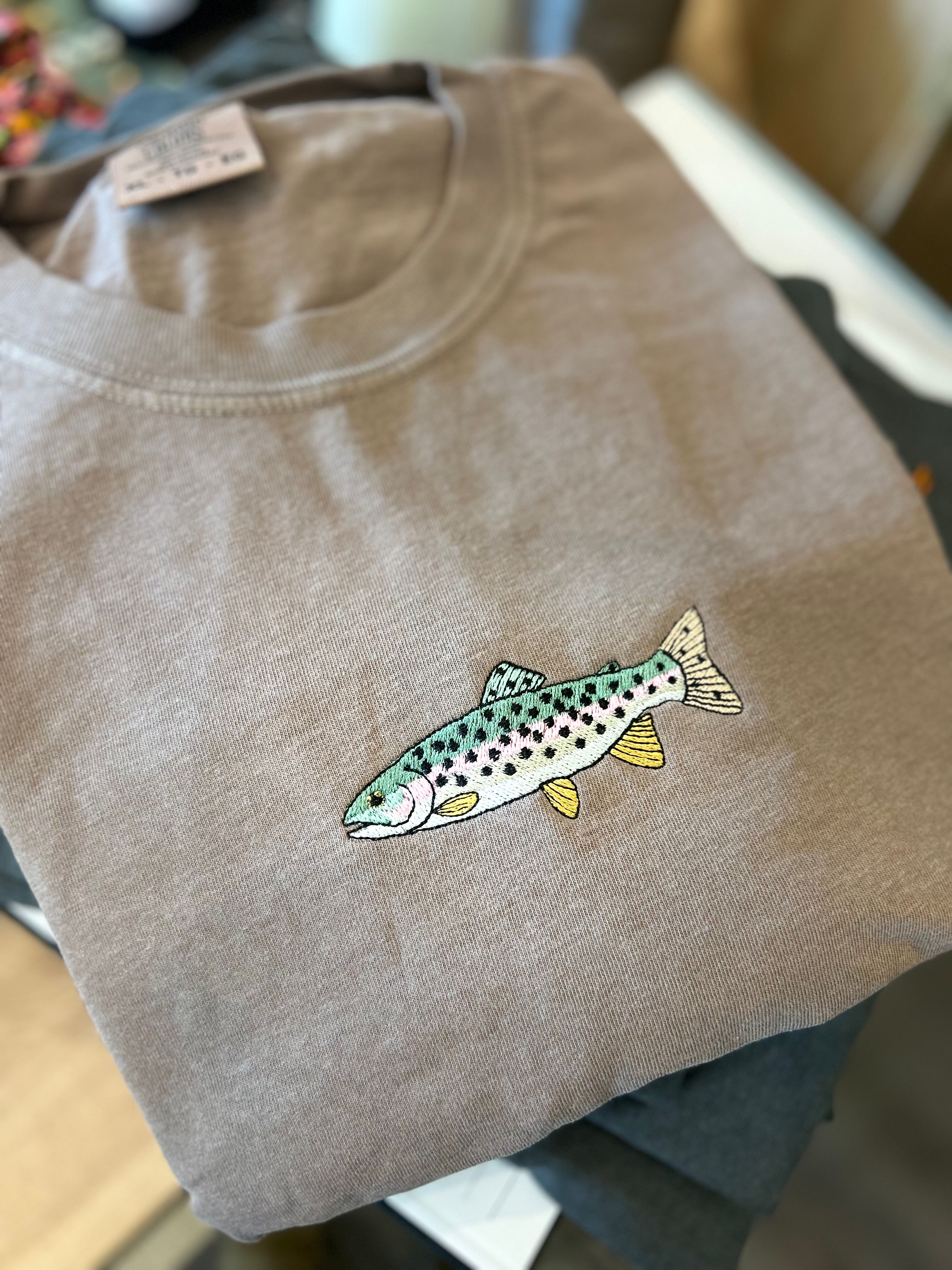 Rainbow Trout l Embroidered Fish Tee