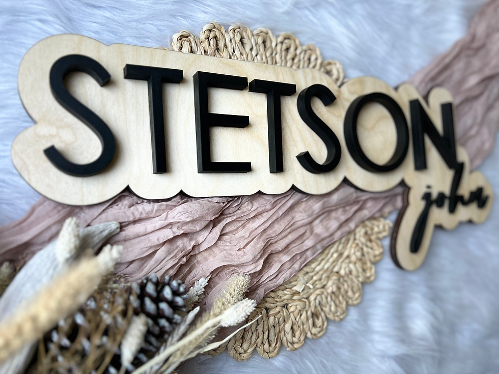 Thumbnail: Boho Nursery Sign 