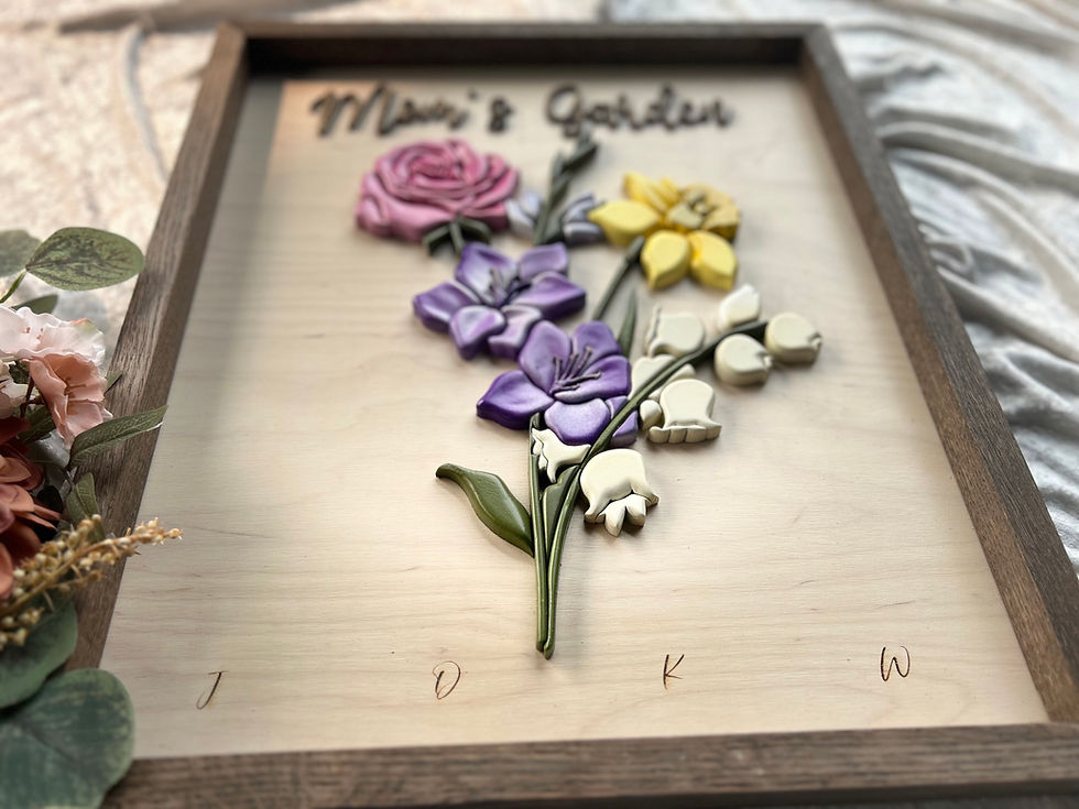 Thumbnail: Handshaped Unique 3D Birth Flower Bouquet- DEPOSIT