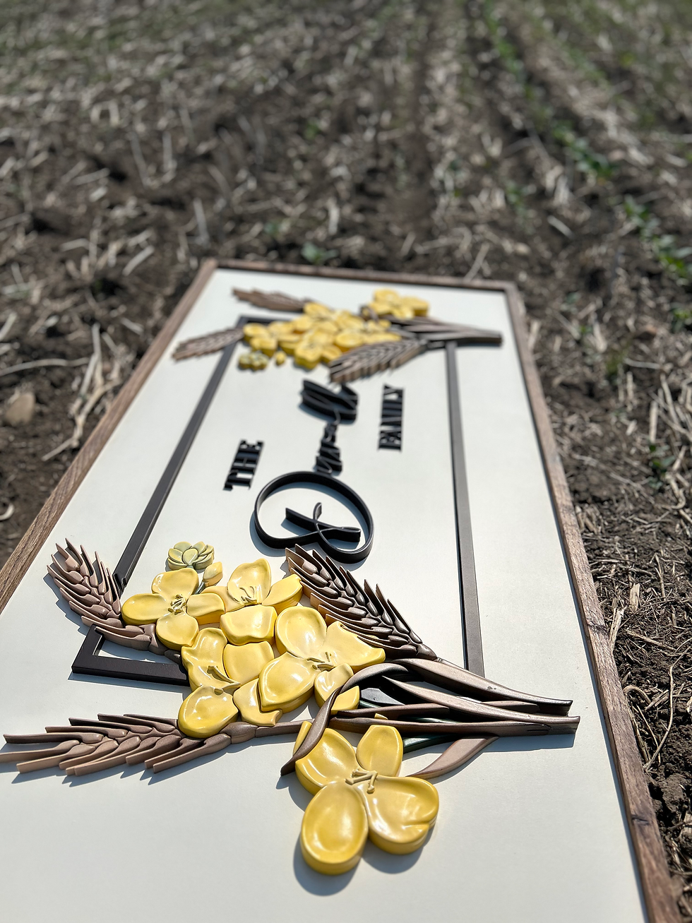 Thumbnail: Canola & Wheat Family Ag Sign *DEPOSIT*