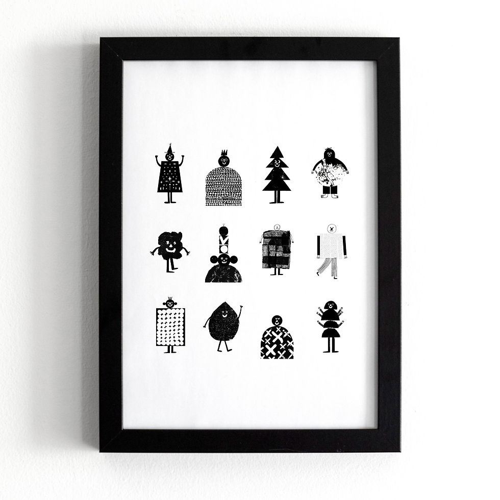 Person Print - A4 screen-print artwork artist Maker 1