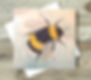 Bumble bee insect blank greeting card by Jane Haigh