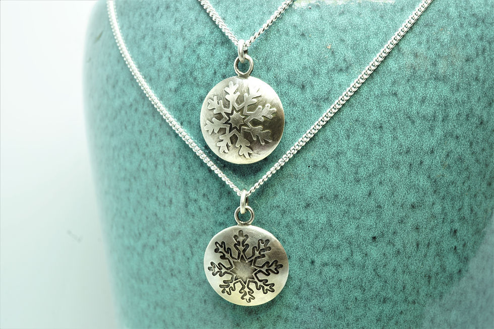 Thumbnail: Domed snowflake pendant