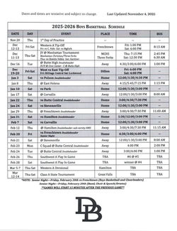 BCHS BOYS BASKETBALL