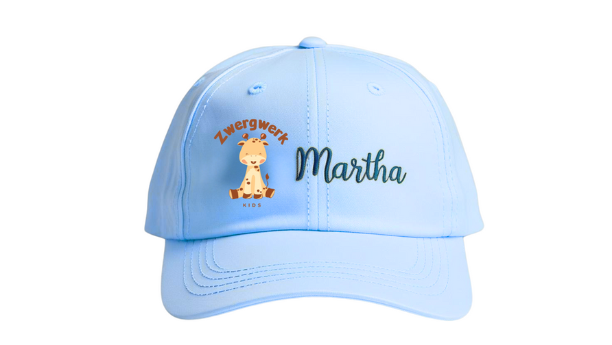 ZwergCaps – Personalisierte Caps für Kinder & Team blau