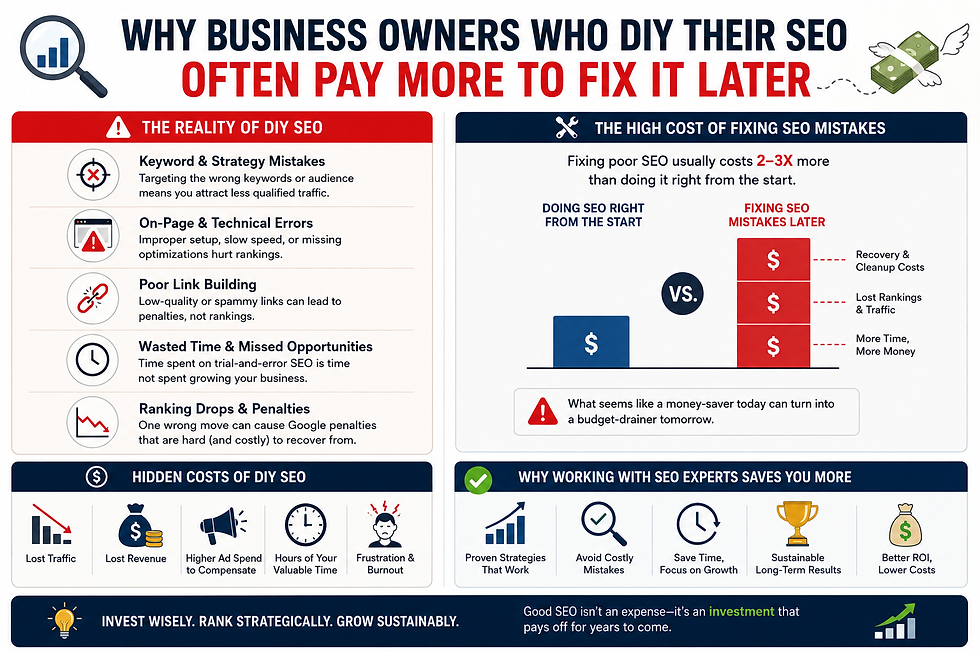 Why Business Owners Who DIY Their SEO Often Pay More to Fix It Later