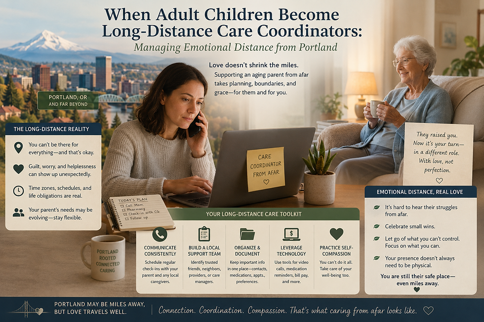 When Adult Children Become Long-Distance Care Coordinators: Managing Emotional Distance from Portland