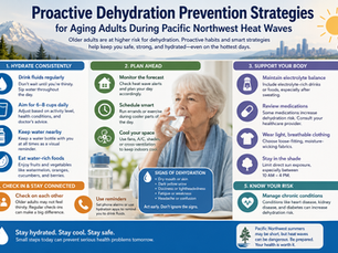 Proactive Dehydration Prevention Strategies for Aging Adults During Pacific Northwest Heat Waves in the Portland Metro Area