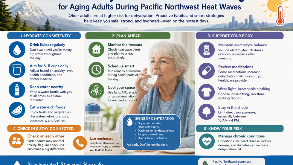 Proactive Dehydration Prevention Strategies for Aging Adults During Pacific Northwest Heat Waves in the Portland Metro Area