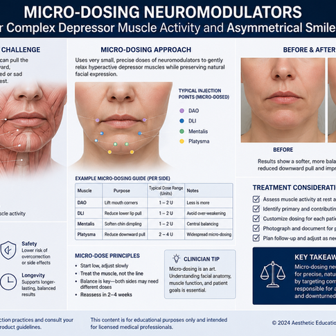 Micro-Dosing Neuromodulators for Complex Depressor Muscle Activity and Asymmetrical Smiles