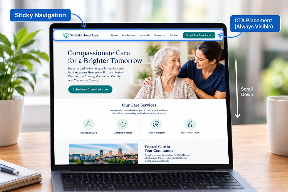 Sticky Navigation and CTA Placement: Small Design Choices With Outsized Revenue Impact