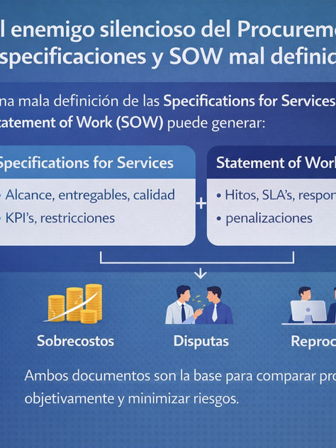 El enemigo silencioso del Procurement: Specifications y SOW mal definidos