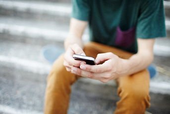 Man searching on phone