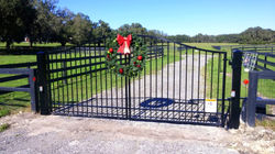 Single Swing Gate Black Aluminum