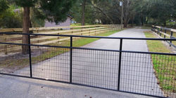 Black Steel Mesh Pipe Gate