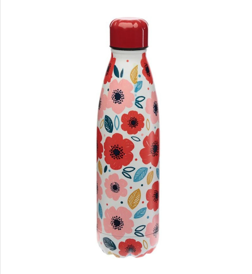 Thumbnail: Poppy fields reusable Stainless Steel Hot & Cold Thermal Insulated Drinks Bottle
