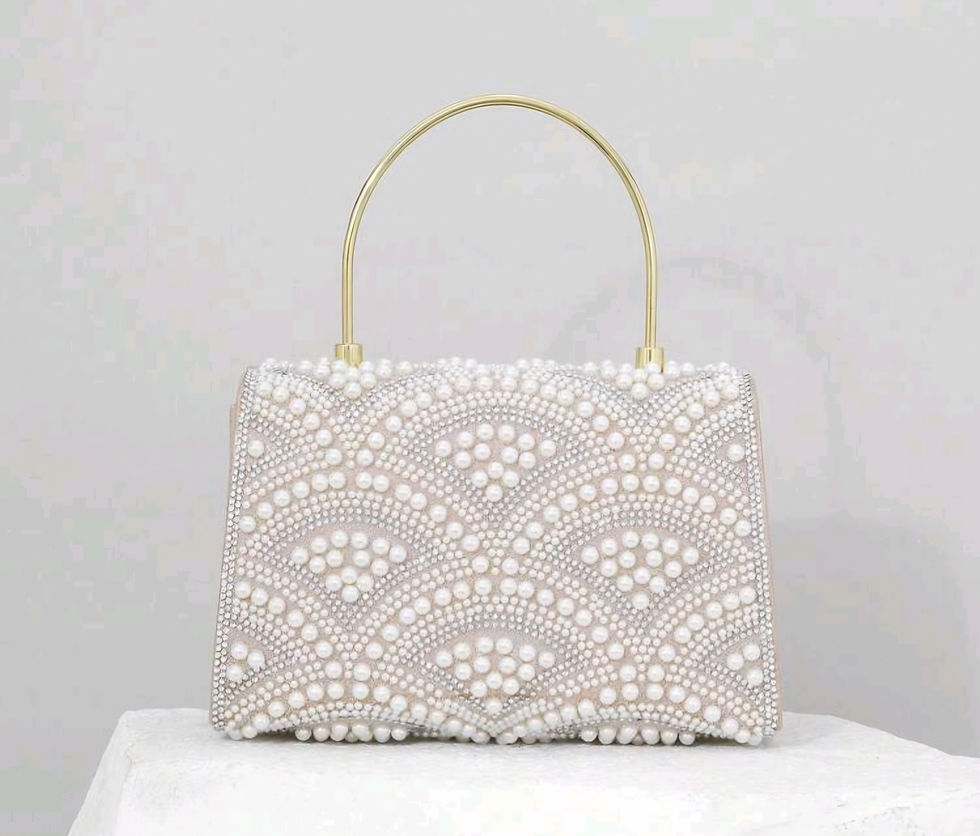 Thumbnail: White beaded bag