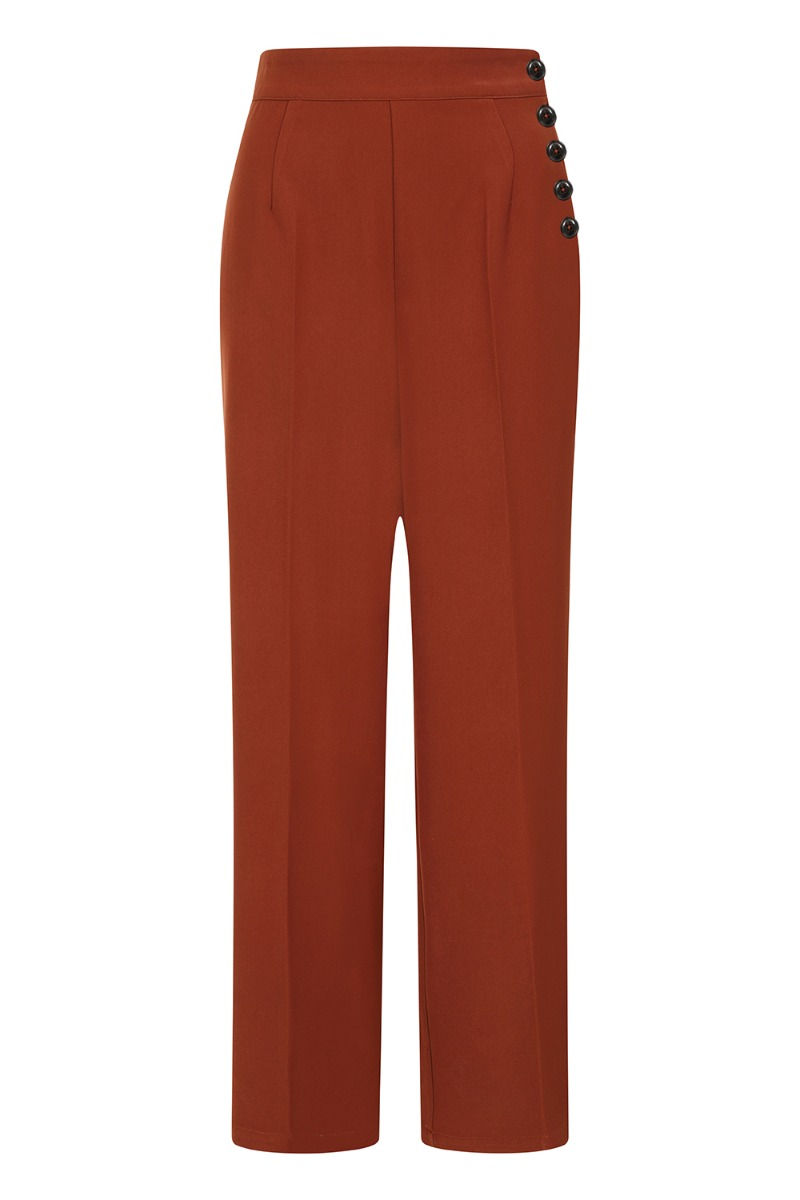 Thumbnail: Brown High Waist Trousers