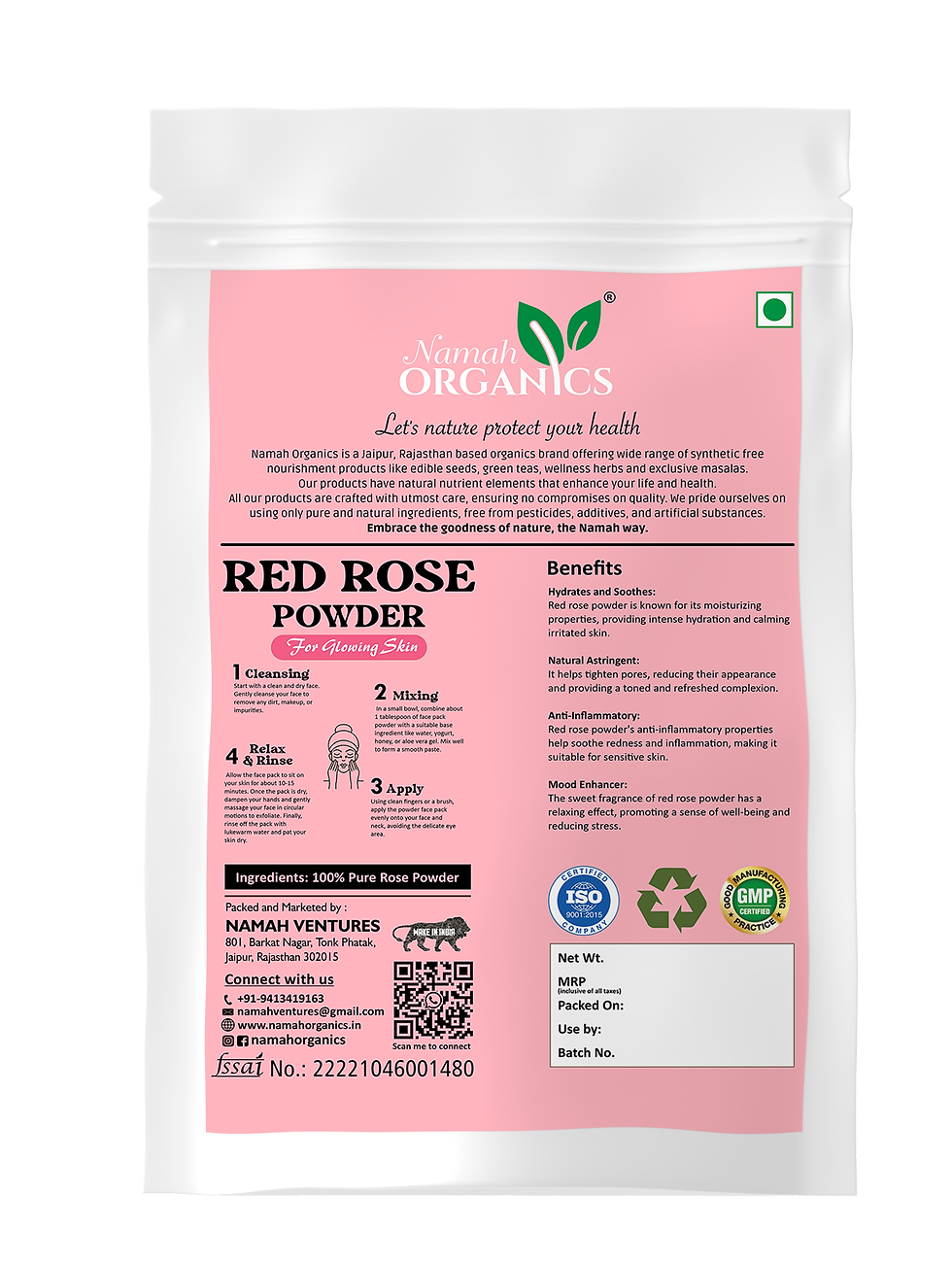 Thumbnail: Red Rose powder (organic and 100% natural )-100 grams