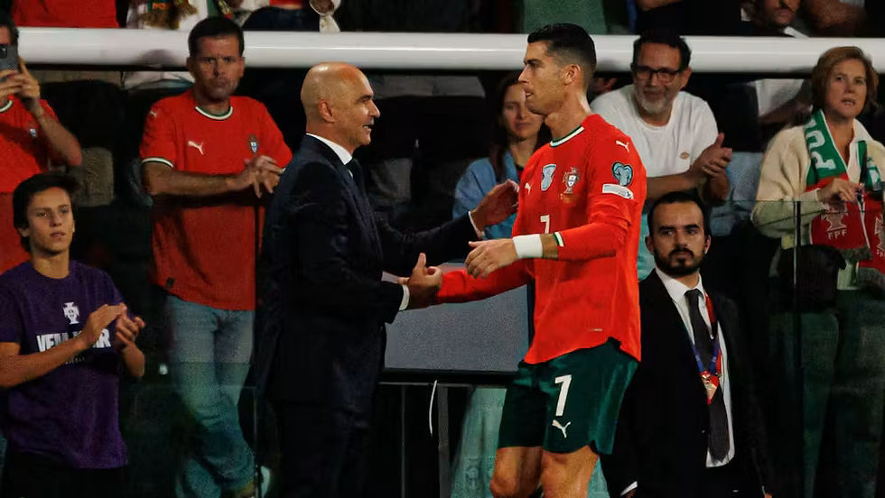 Cristiano Ronaldo and Roberto Martinez