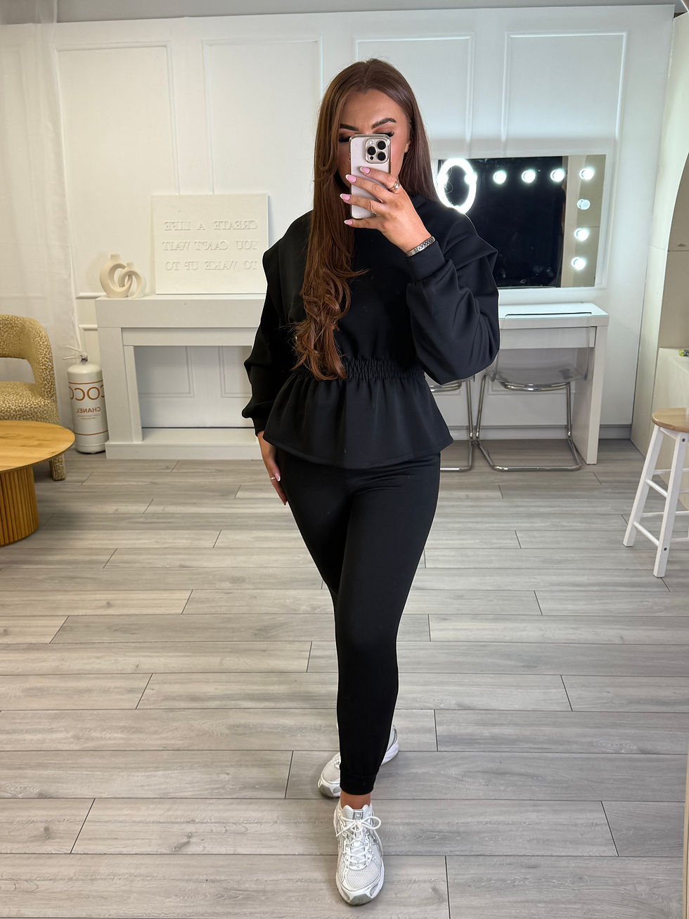 Thumbnail: Peplum style cuffed loungeset 