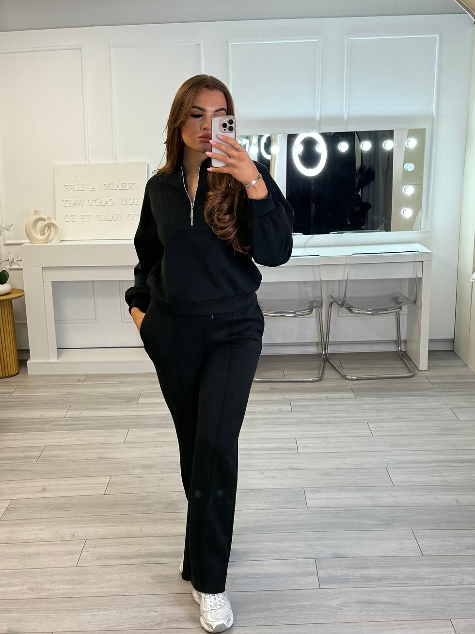 Thumbnail: 3/4 zip wide leg set 32 inches inside leg 