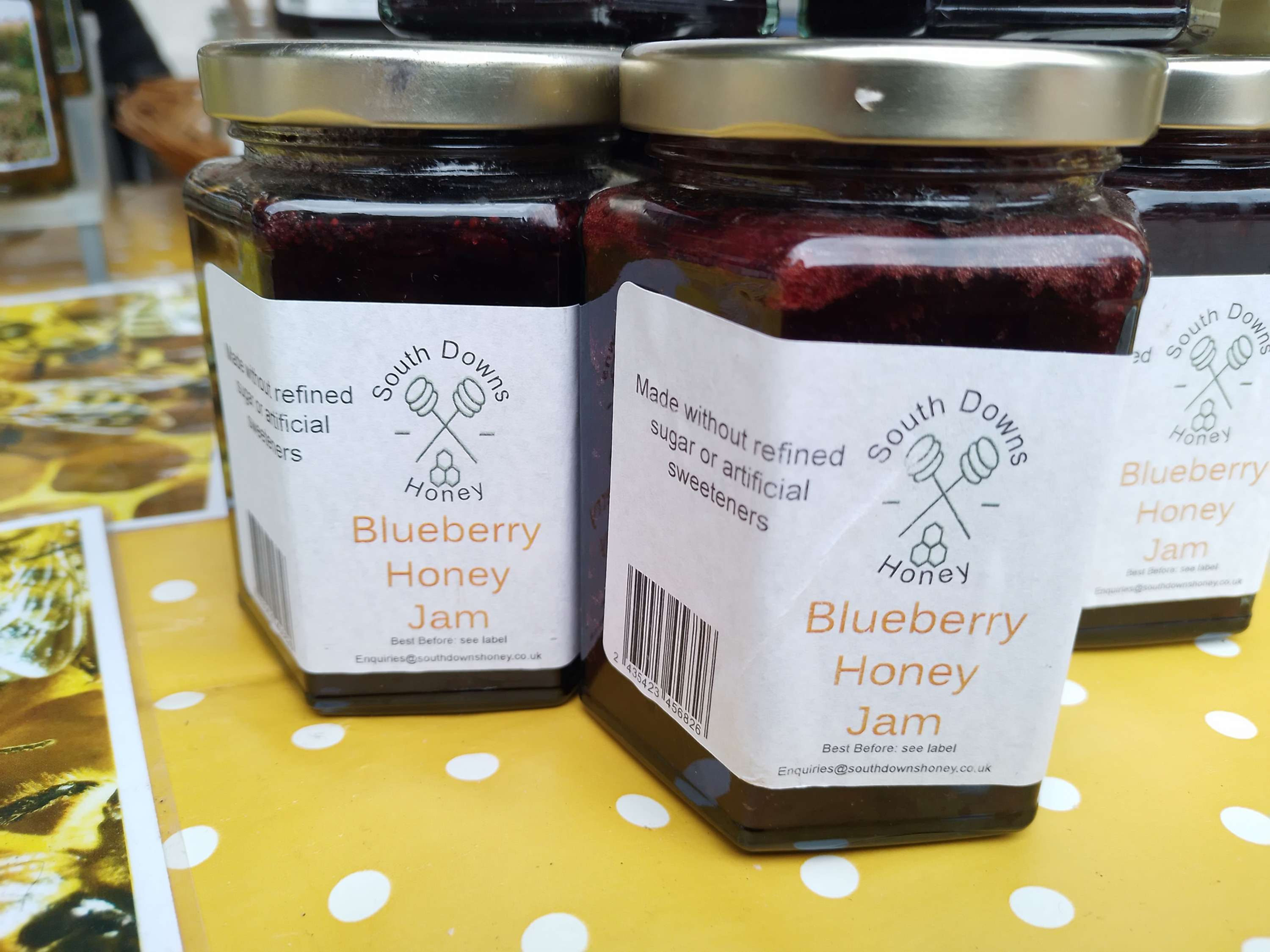 South Downs Honey, Homemade Blueberry Honey Jam, 100% Pure