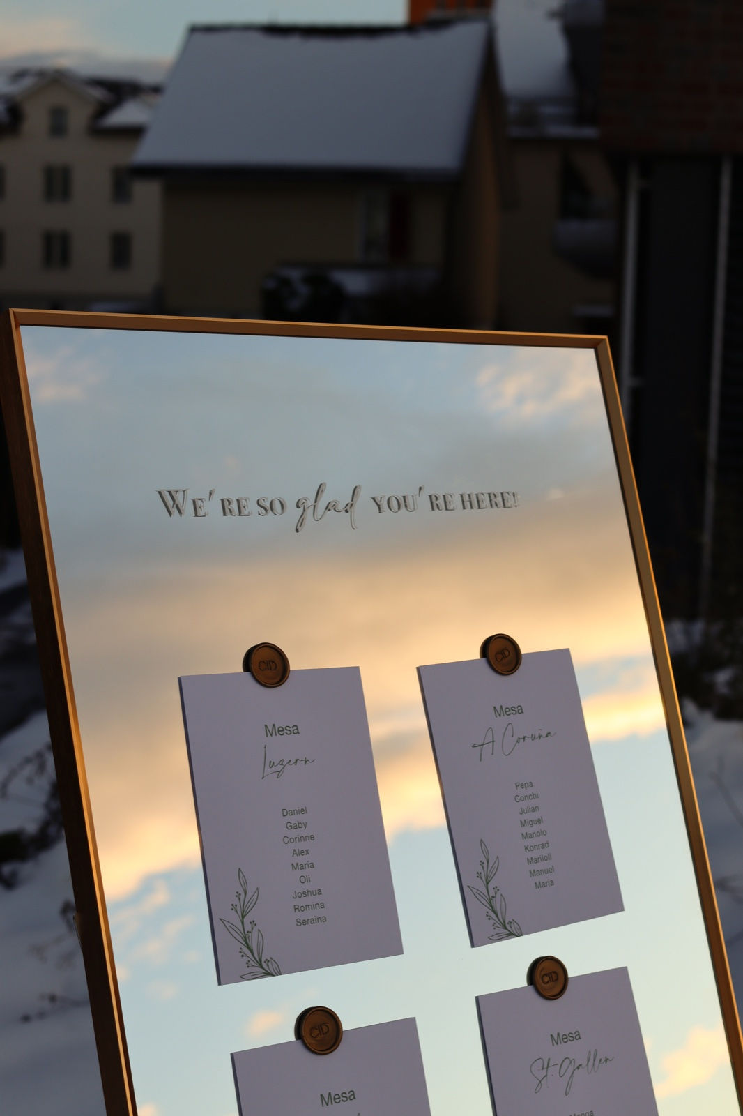 Seatingplan Spiegel 140x50cm