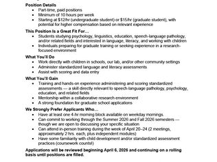 Become a Research Assistant in the SCROLL Lab!