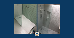 Bathroom Genie before & after of shower renovation