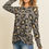 Миниатюра: Long Sleeve Round Neck Leopard Knot Top